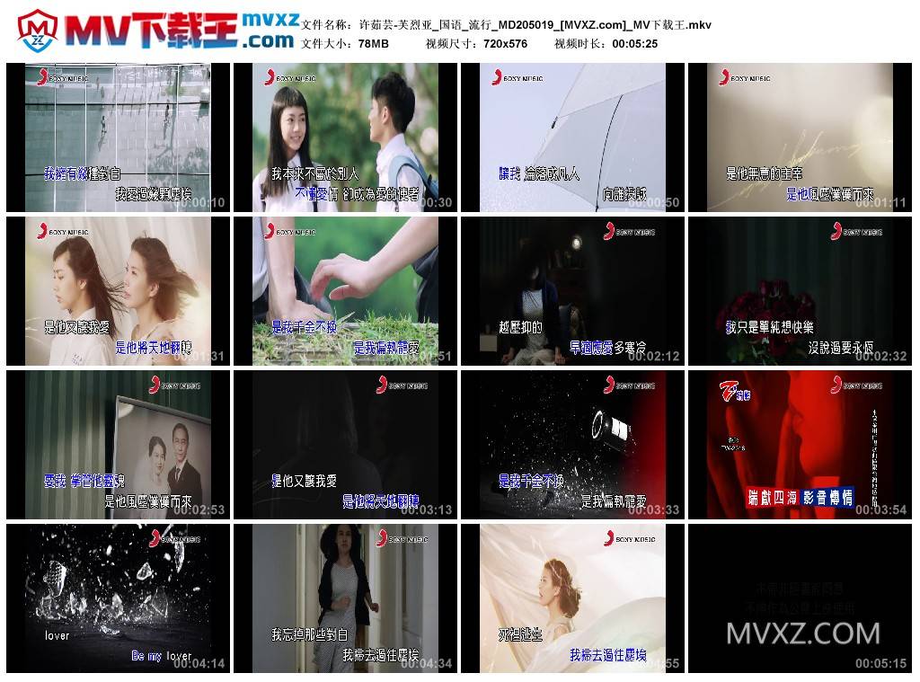 许茹芸-芙烈亚_国语_流行_MD205019